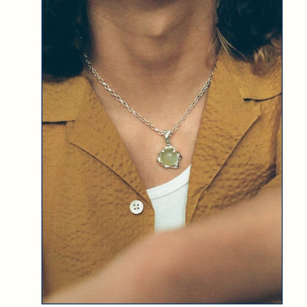 Faris Lava Amulet in Sterling Silver